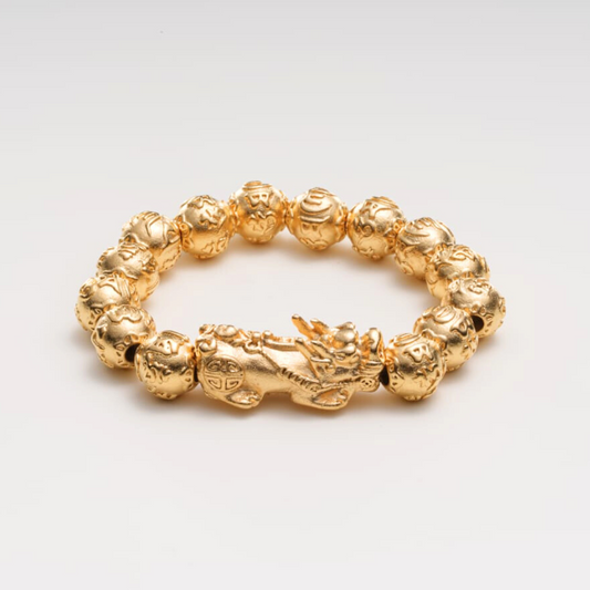Prestige Dragon's Wealth – Gold Pixiu Bracelet