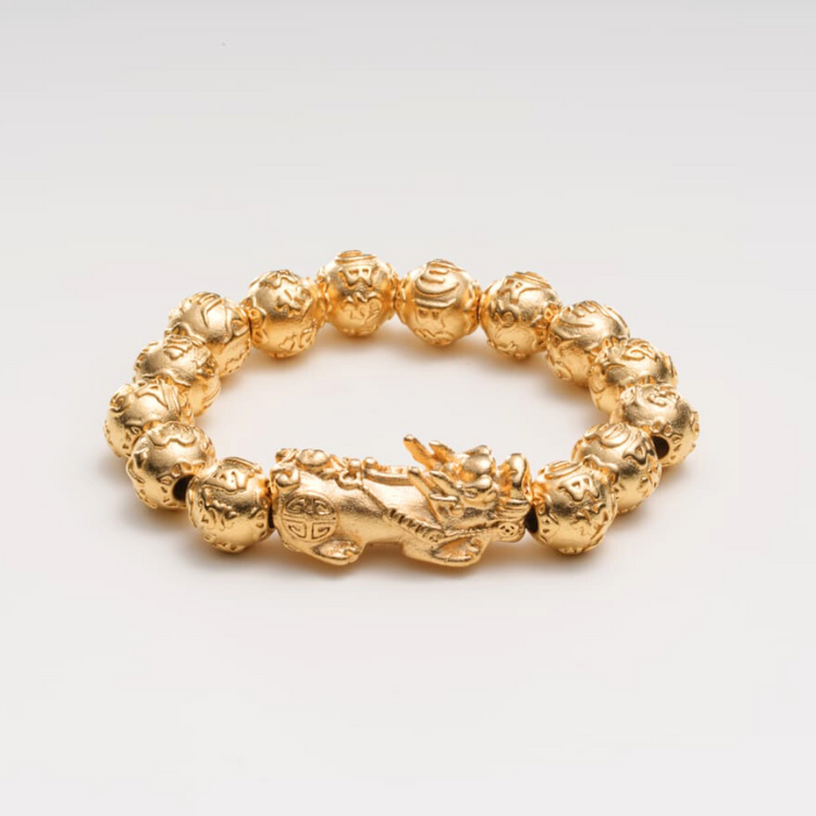 Prestige Dragon's Wealth – Gold Pixiu Bracelet