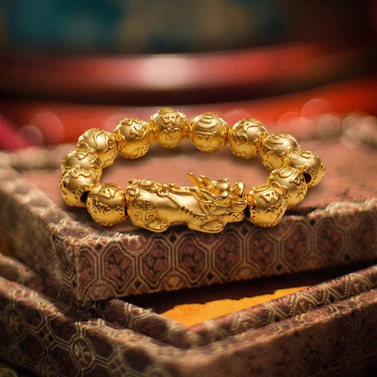 Prestige Dragon's Wealth – Gold Pixiu Bracelet