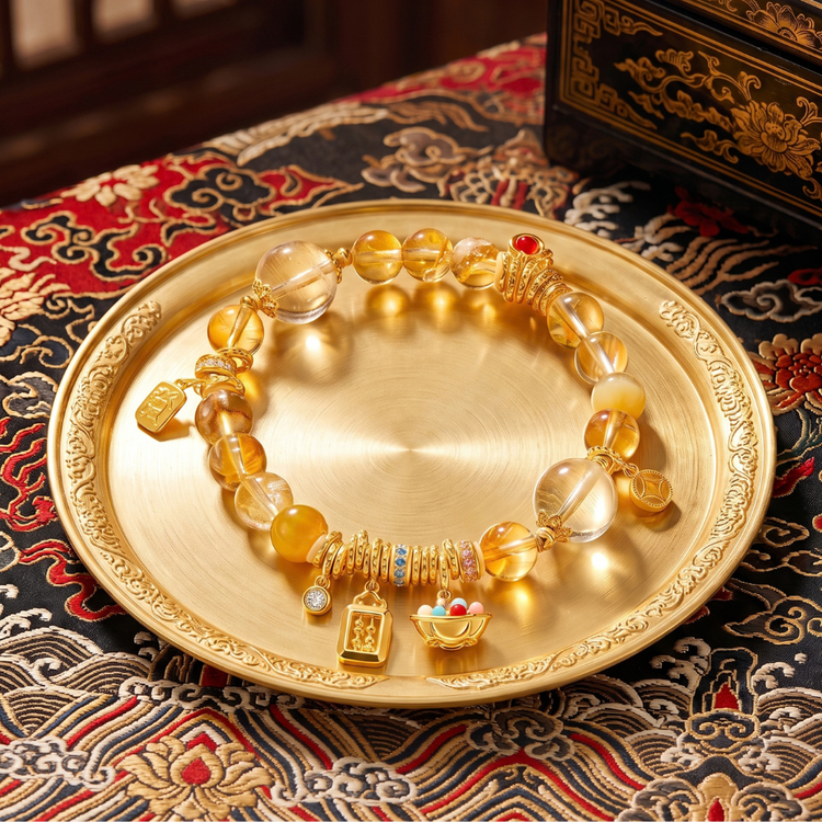 The Golden Harvest Charm Bracelet