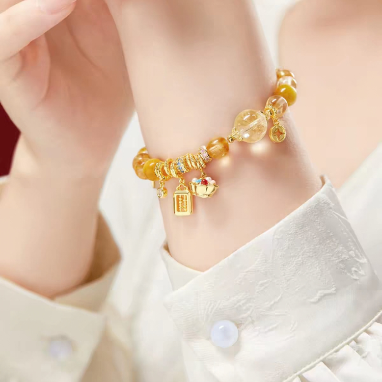 The Golden Harvest Charm Bracelet