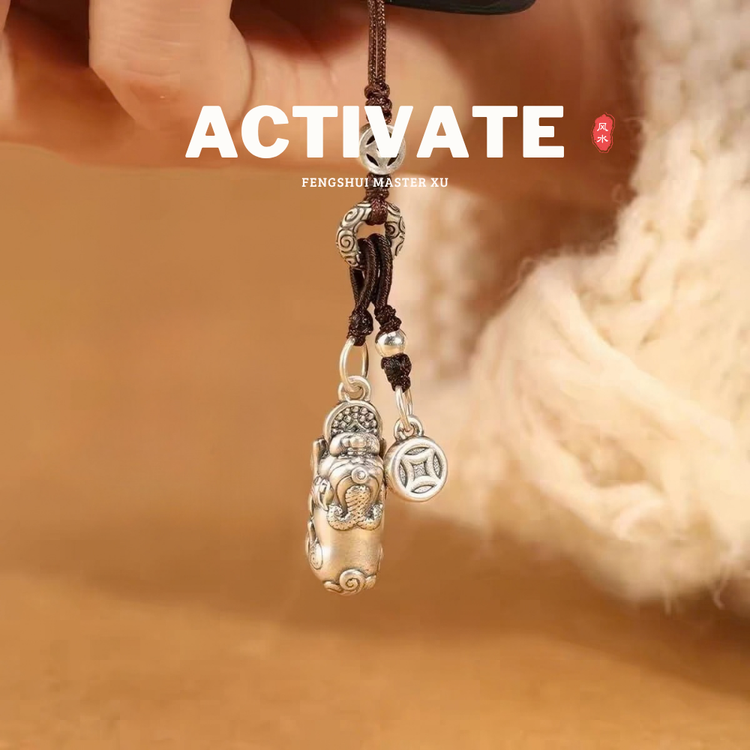 The Silver Mantra Pixiu Charm